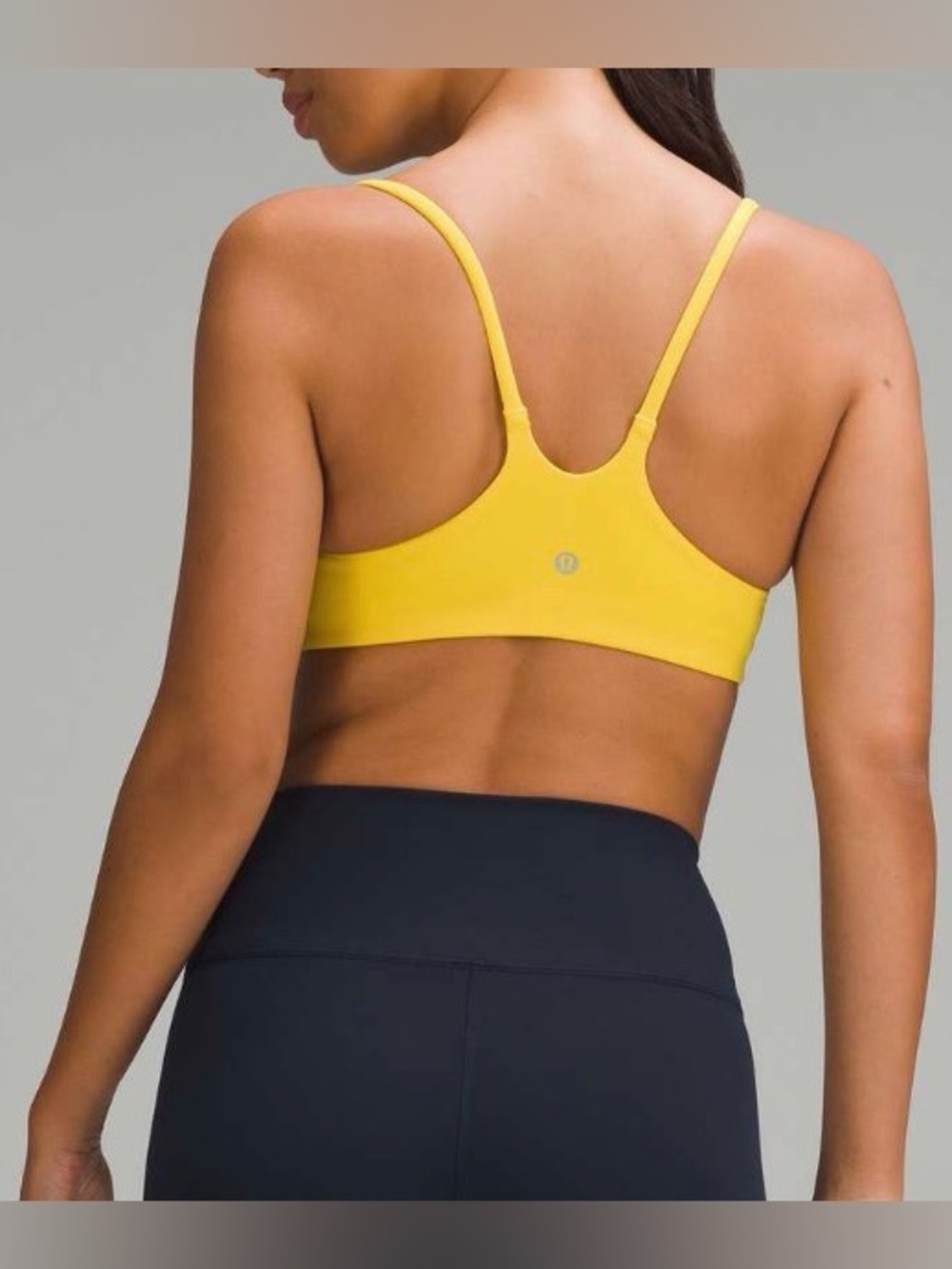 NWOT New Lululemon Wunder Train Strappy Racer Bra *Light Support, Utility Yellow